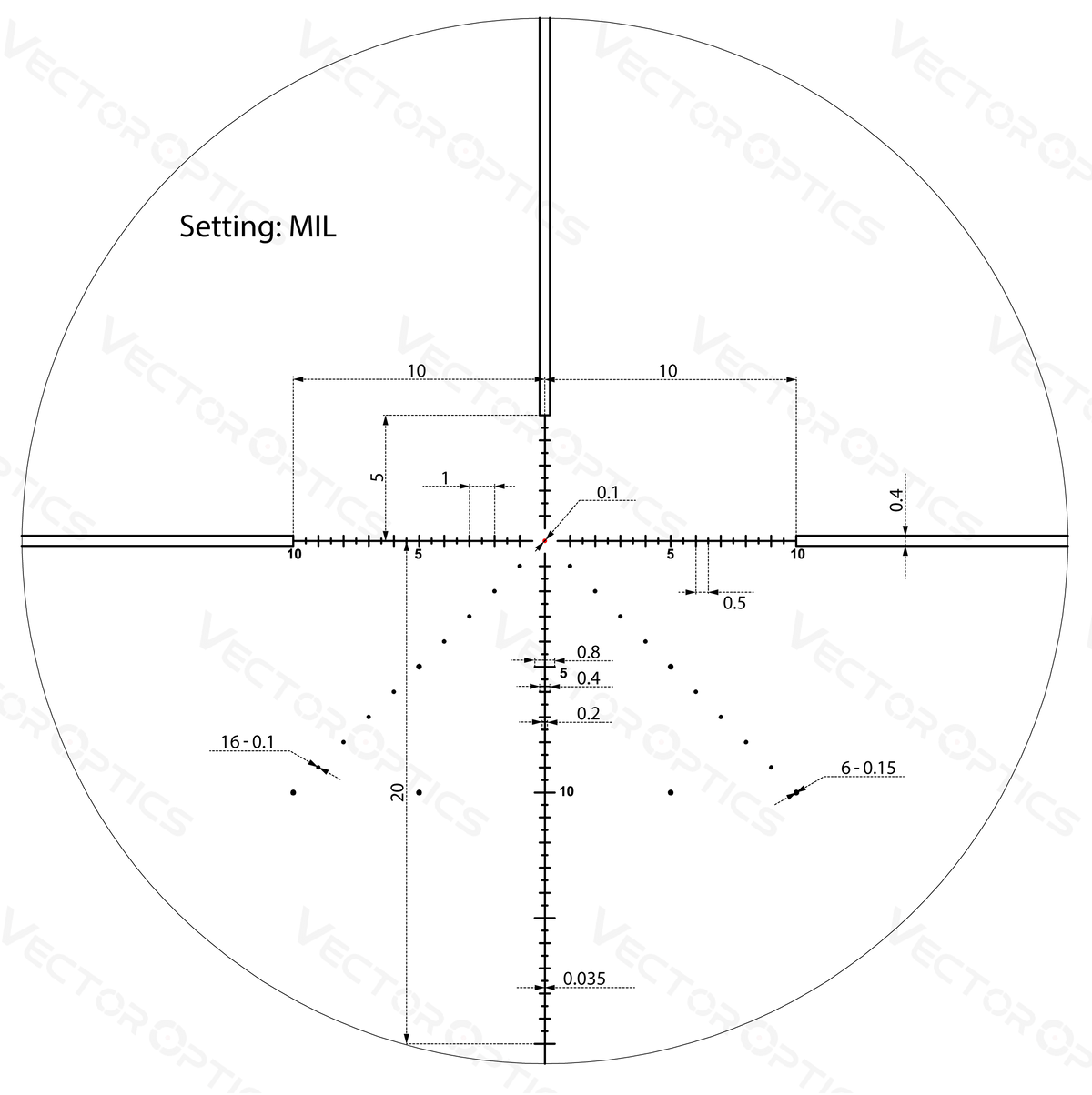 Vector Optics Veyron 4-16x44 IR First Focal Plane Illuminated rifle scope Vector Optics