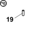CZ Shadow 2, CZ 75B, CZ 75 SP-01 Shadow hammer pin retaining peg | part #19