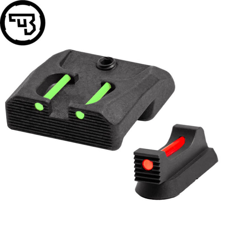 CZ 75B, CZ P-01, CZ 75 SP-01 fixed sight set with fiber optics | type B