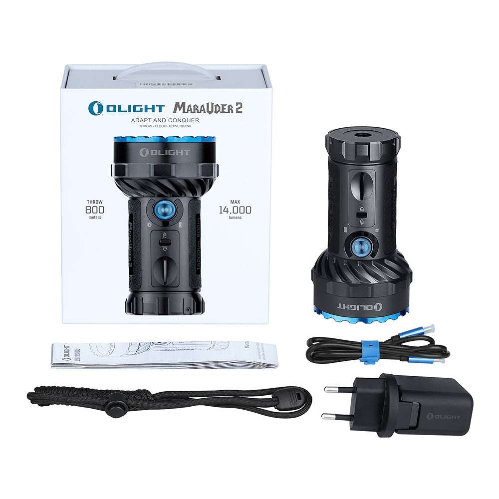 Olight Marauder 2 | ultra powerfull rechargeable flashlight | 14.000 lm